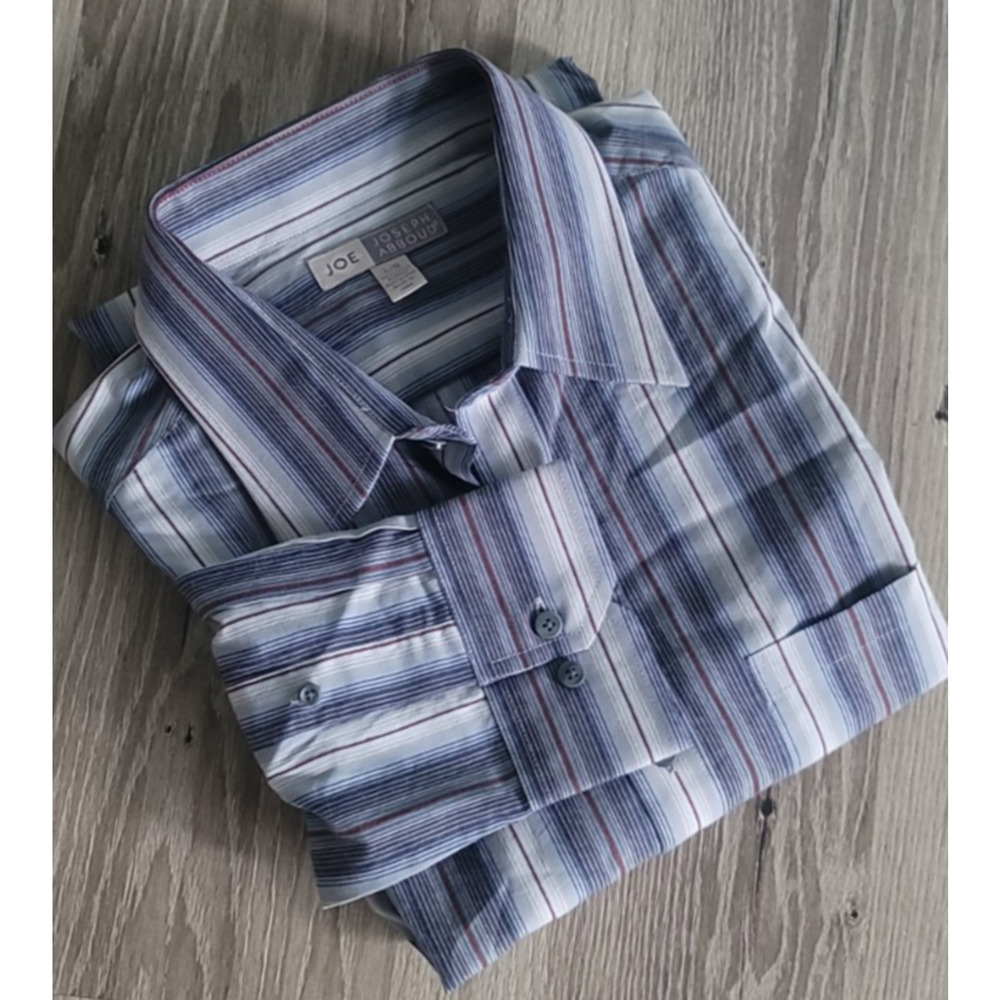 Joe Joseph Abboud New Men's Size L Button Down Dress Shirt Striped NWT